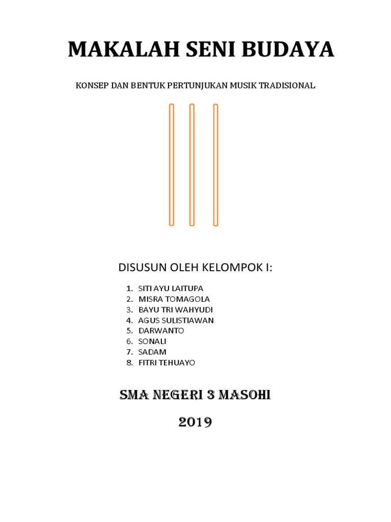 Konsep Dan Bentuk Pertunjukan Musik Tradisional