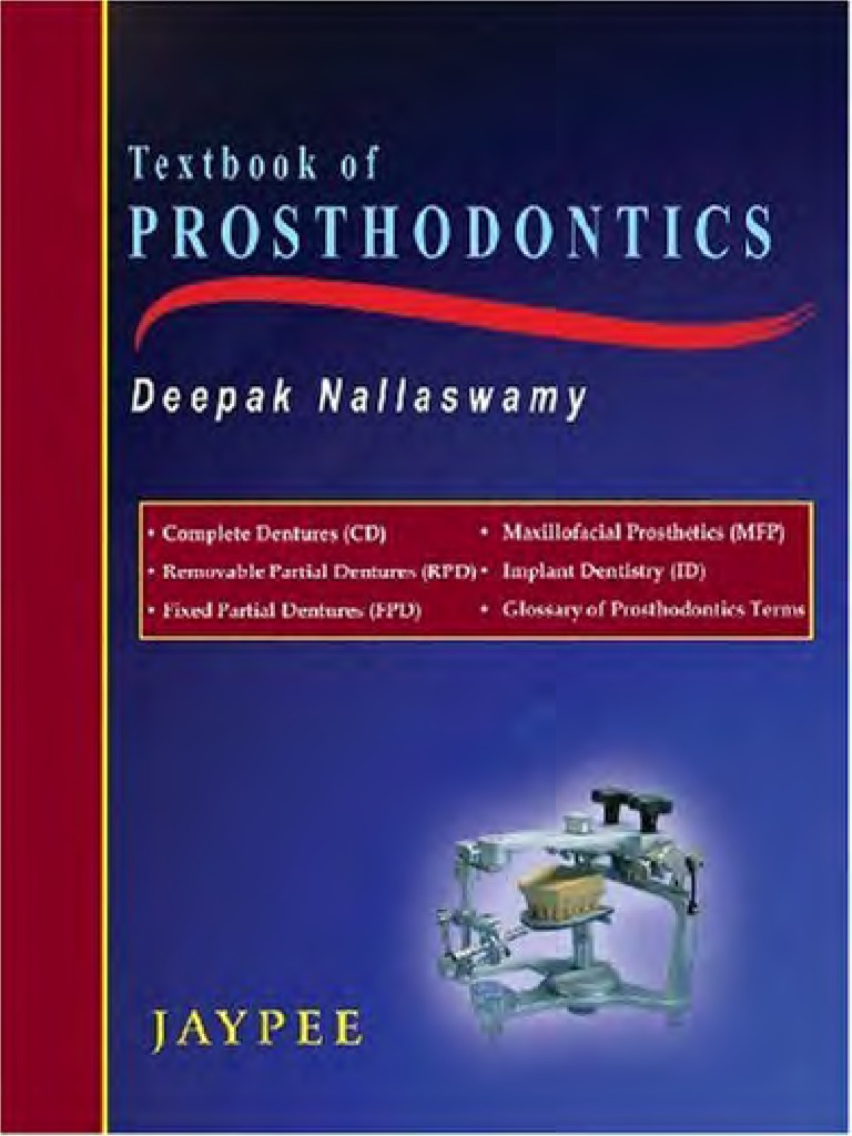 Textbook of Prosthodontics Nallaswamy.pdf Dentures Dental Implant