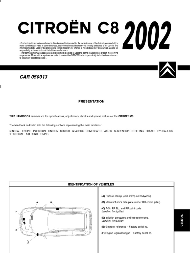 C8 2002 | Pdf | Belt (Mechanical) | Engines