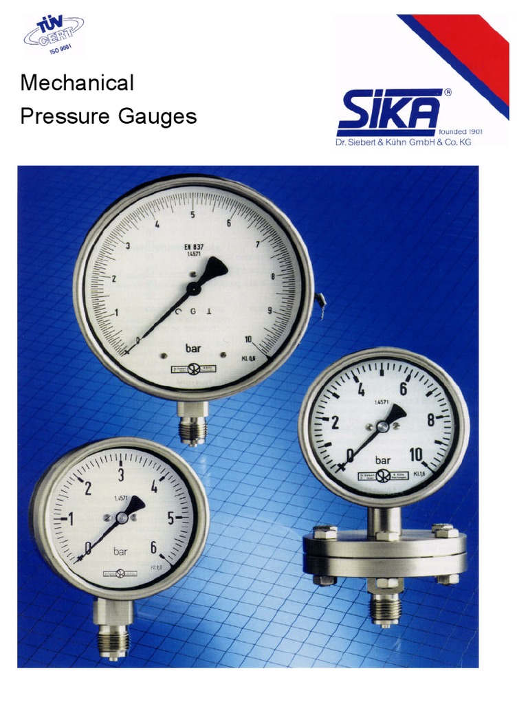 SIKA Pressure Gauges PDF Pressure Measurement Electrical Connector