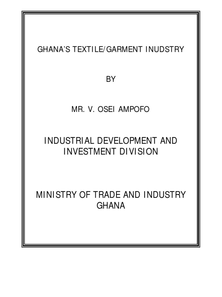 Country Paper Ghana Textiles Cotton