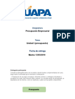 Presupuesto Empresarial Tarea 1