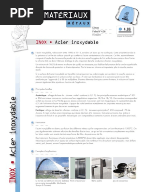 Fiche Inox N 4 06 Pdf Pdf Acier Inoxydable Acier