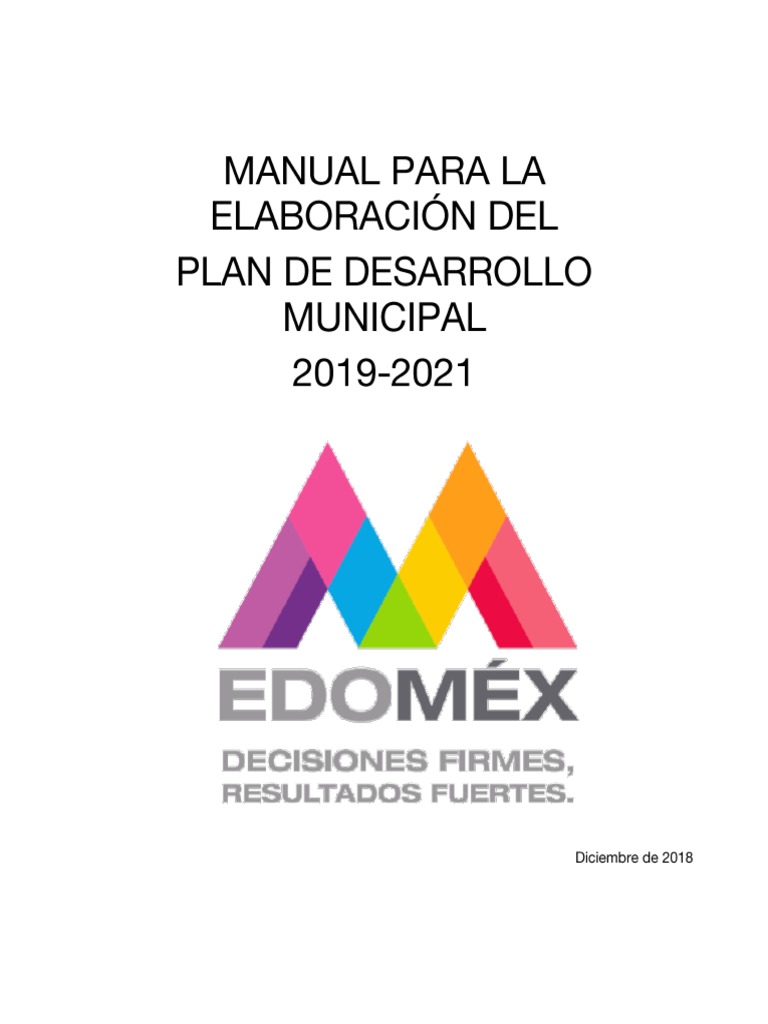 Manual Plan Desarrollo Municipal 2019-2021 | PDF | Planificación ...