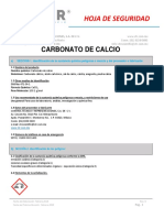 Msds Carbonato de Calcio