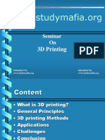 3D Printing Seminar