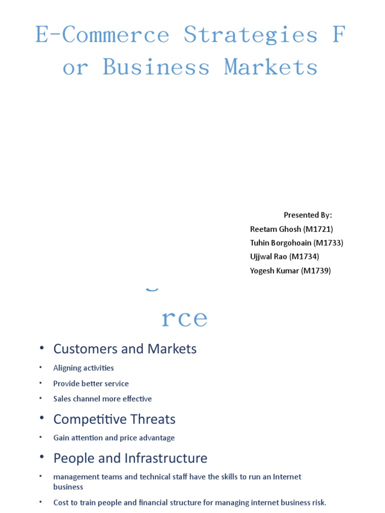 E-Commerce Strategies F or Business Markets | PDF | Sales | E Commerce