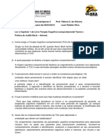 Terapia Cognitivo-Comportamental: Origem, População Alvo e Componentes Chave