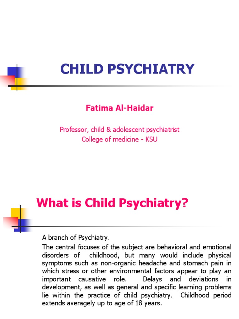 Overview of Child Psychiatry Practices | PDF | Mental Disorder ...