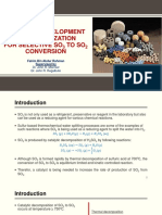 CATALYST DEVELOPMENT FOR SELECTIVE SO3 TO SO2 CONVERSION