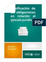 Clasificación de Las Obligaciones en Relación Al Vinculo Jurídico