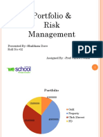 Portfolio & Risk Management: Presented By:-Shubham Dave Roll No:-02