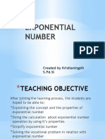 Exponential Number: Created by Kristianingsih S.PD - Si