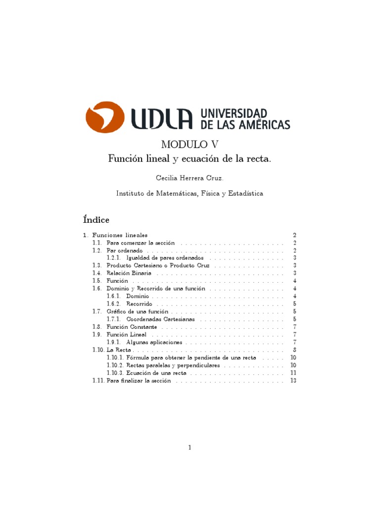 Funcion Lineal y Ecuacion de La Recta PDF | PDF | Sistema de ...