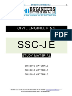SSC JE Study Material Building Materials