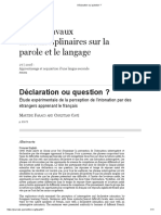 Déclaration Ou Question