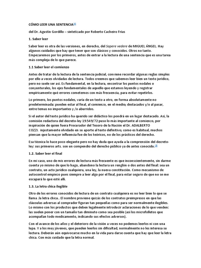 Cómo Leer Una Sentencia | PDF | Caso de ley | Juez