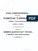 Nemes Babocsay Izsak - Tarczal Varosanak Fobb Valtozasai 1670-1700 (1817)