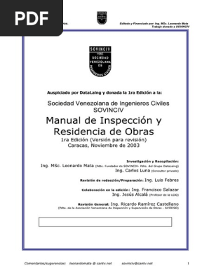 Manual De Inpeccion De Obras Civiles