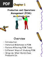 Production and Operations Management (POM) : An Introduction