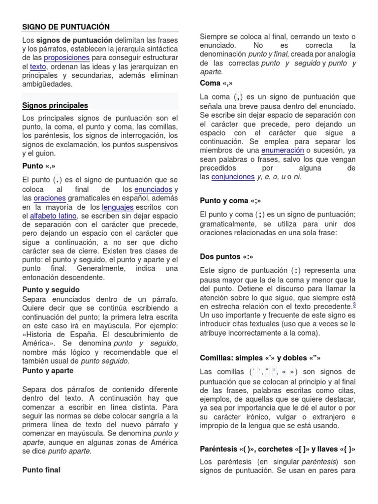 Signos de Puntuación | PDF | Puntuación | Coma