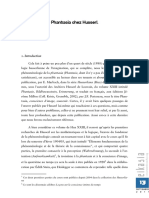 Imagination Et Phantasia Chez Husserl PDF