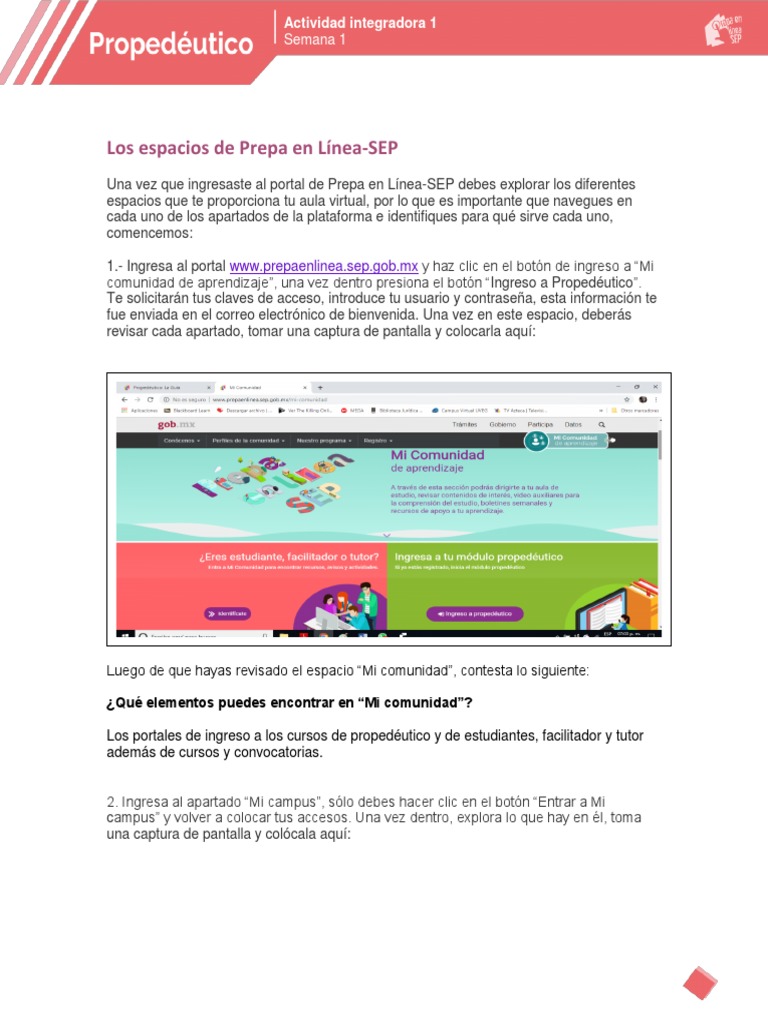 Explora Prepa en Línea-SEP: Guía Inicial | PDF | Salón de clases ...