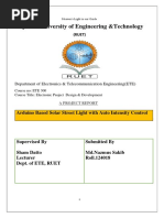 Rajshahi University of Engineering &technology: Arduino Based Solar Street Light With Auto Intensity Control