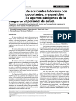 Prevención de accidentes laborales con objetos punzocortantes en personal de salud