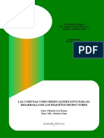 Las Comunas Como Medio Alternativo para El Desarrollo de Los Pequeños Productores