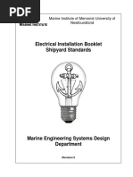 Electrical Installation Booklet Shipyard Standards: Marine Institute of Memorial University of Newfoundland