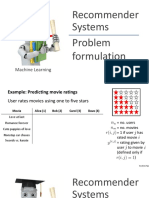 Recommender Systems Problem Formulation: Machine Learning