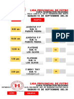 Programación Clausura 1° Fecha