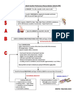 Flow Chart For Adult Cardio-Pulmonary Resuscitation (Adult CPR)