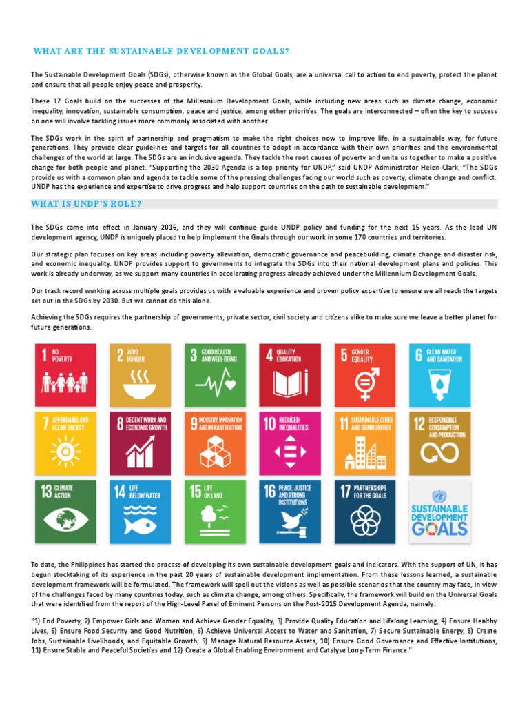 Understanding Sustainable Development Goals | PDF | United Nations ...