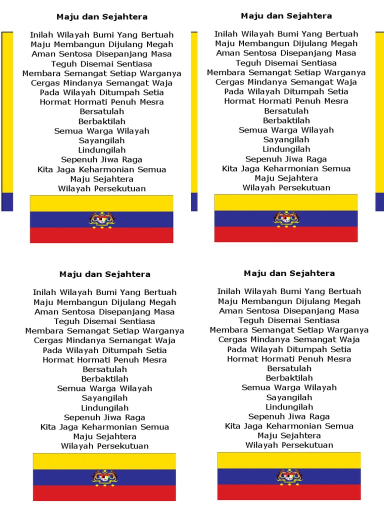 Lirik Lagu Maju Dan Sejahtera Pdf