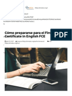 Cómo Prepararse Online para Rendir El First Certificate in English FCE
