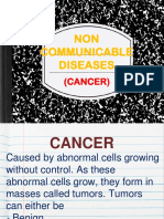 NON Communicable Diseases: (Cancer)