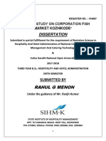 Rahul G Menon: Dissertation