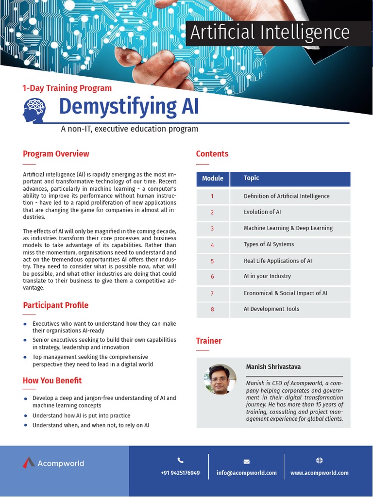 AI Training for Executives at IIT Ropar | PDF | Artificial Intelligence ...