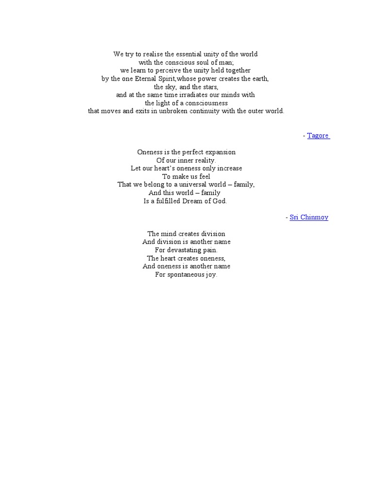 Unity Poems | PDF