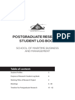 Postgraduate Research Log Book