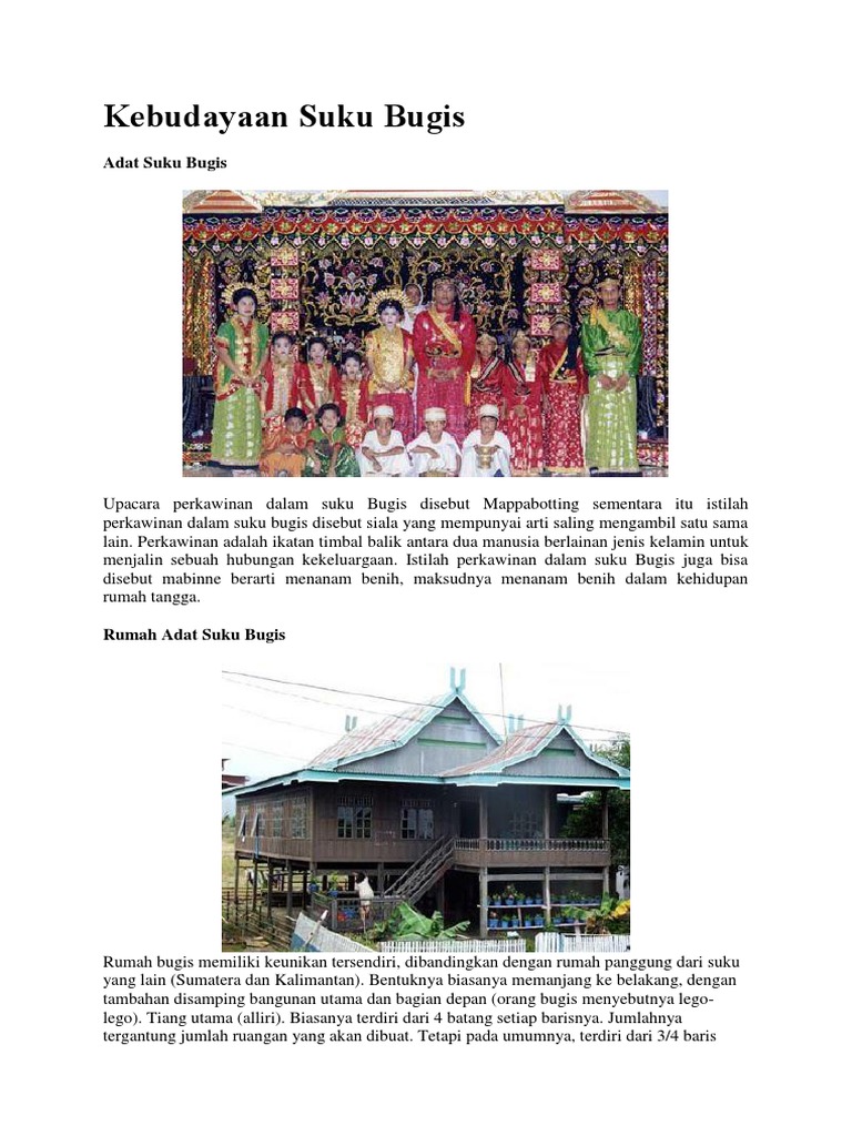 Kebudayaan Suku Bugis | PDF