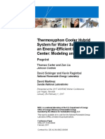 Thermosyphon Cooler Hybrid System For Water Savings in An Energy-Efficient HPC Data Center