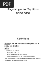 Physiologie de l’Équilibre Acide-base