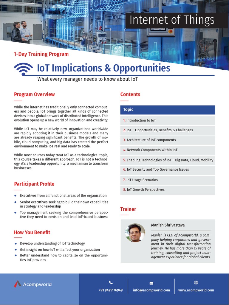 Internet of Things (IoT) Training | PDF | Internet Of Things | Big Data