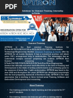 Summer Training in Noida with Internship