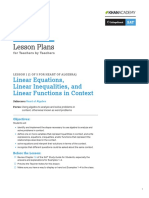 PDF - Official Sat Practice Lesson Plan Math Linear Equations Part One