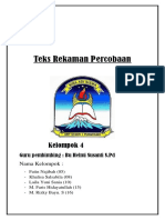 Teks Rekaman Percobaan