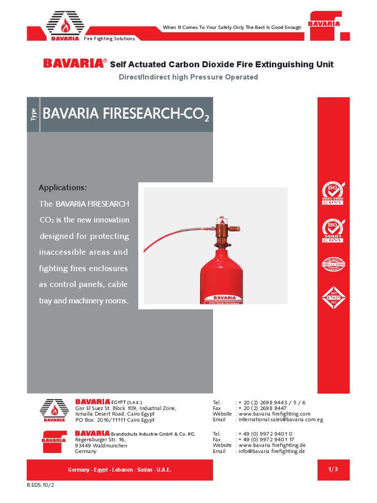 Bavaria CO2 Firesearch System Overview | PDF | Carbon Dioxide | Fires